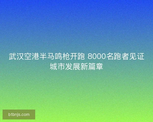 武汉空港半马鸣枪开跑 8000名跑者见证城市发展新篇章 武汉空港半马鸣枪开跑 8000名跑者见证城市发展新篇章